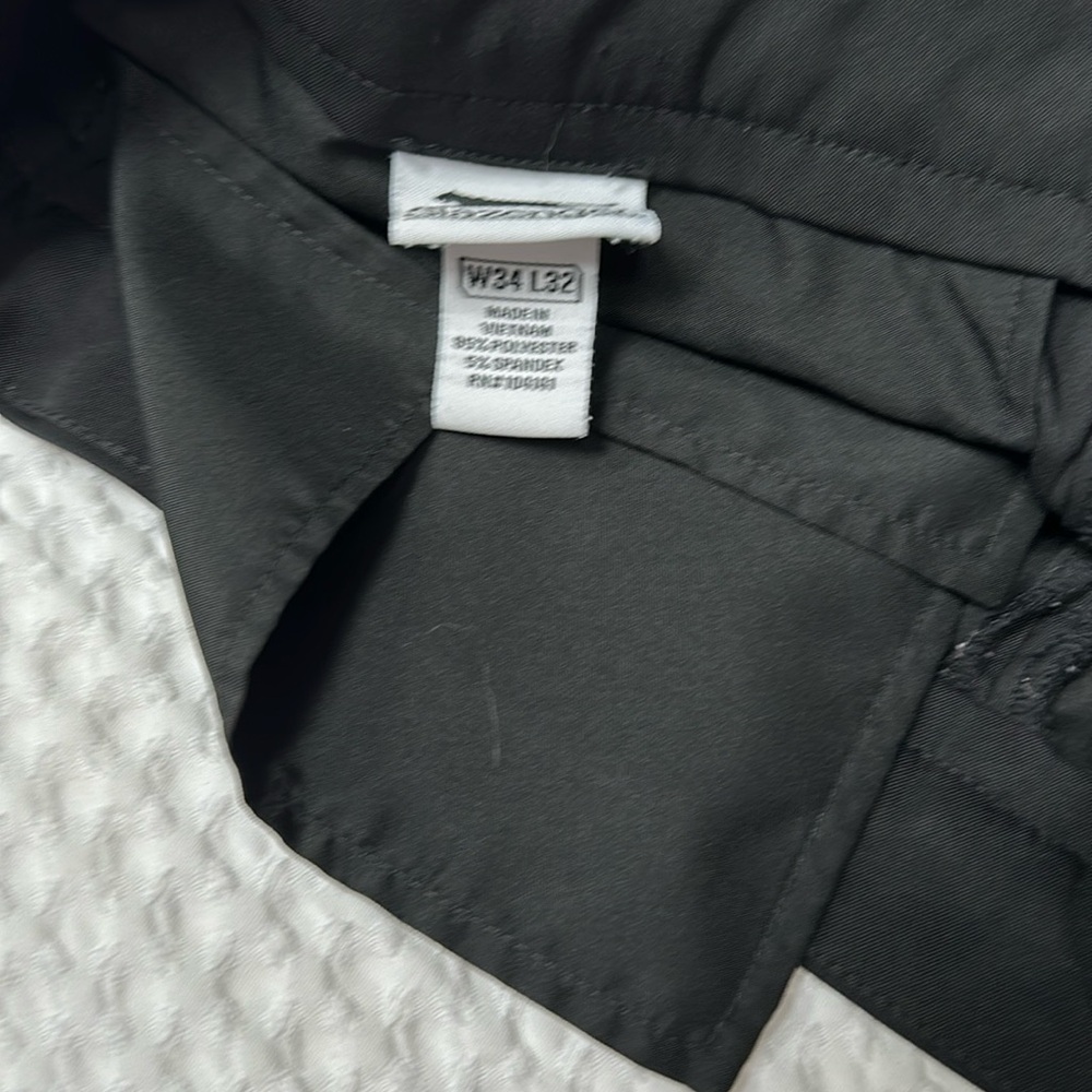 Men’s black golf slacks